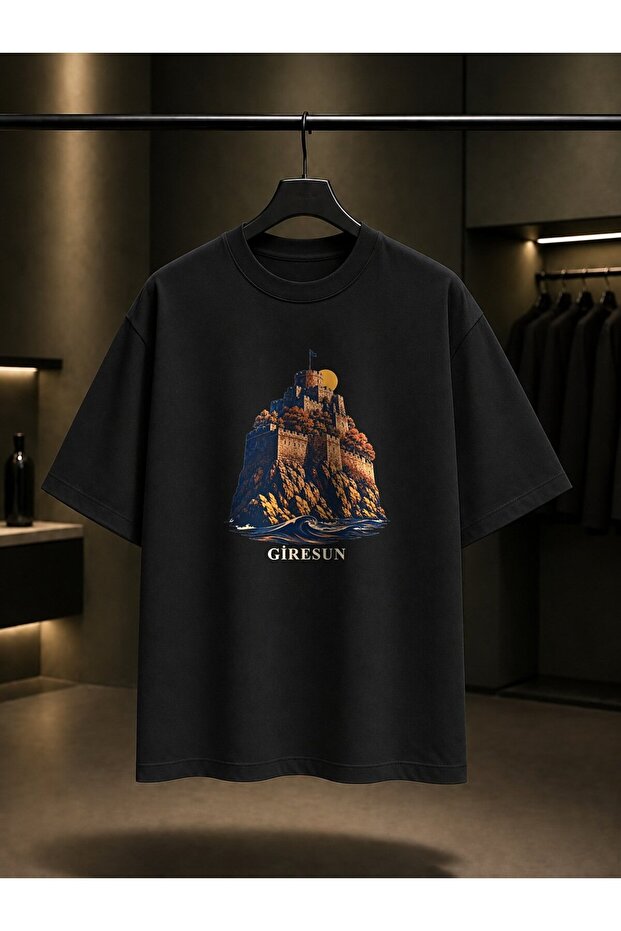 Giresun Castle Printed Unisex 100% Cotton T-Shirt