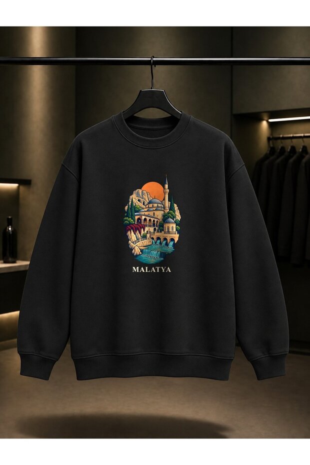Malatya Somuncu Baba Printed Unisex 100% Cotton Sweatshirt
