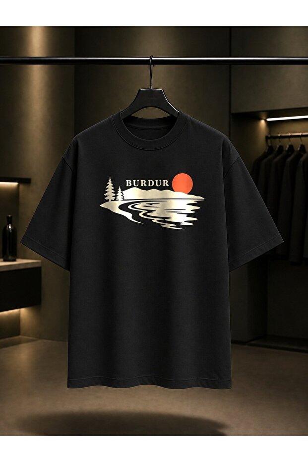 Burdur Salda Lake Printed Unisex 100% Cotton T-Shirt