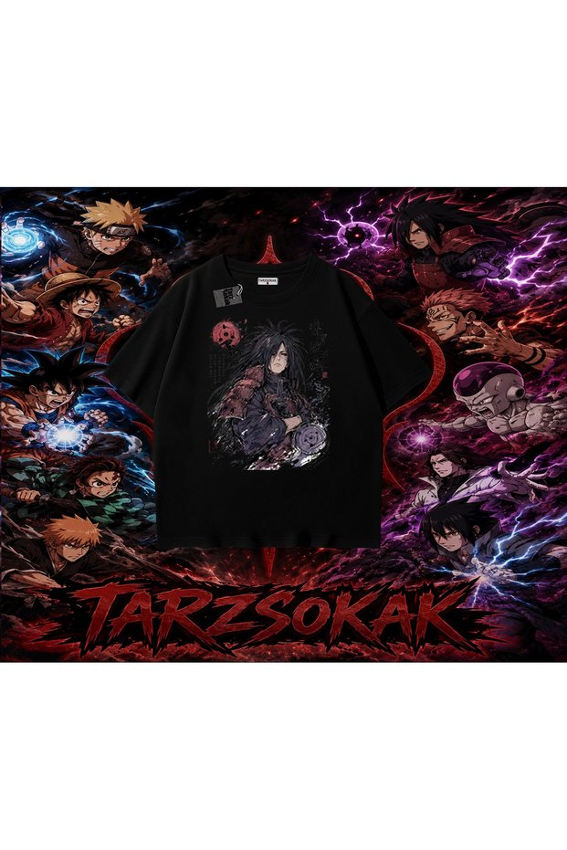 Madara Uchiha Naruto Anime Character Oversize Unisex T-Shirt White