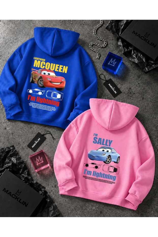 Lover - Friend Couple Combination Mqueen and Sally Back Printed Special Design Hooded Sweatshirt Set of 2
