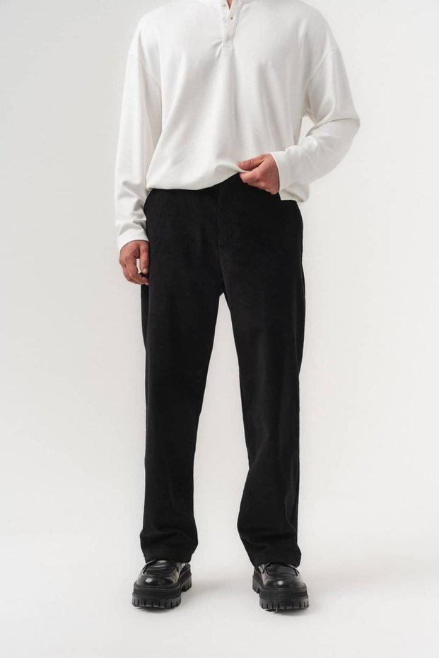 Linecord Velvet Fabric Slim Fit Men's Trousers