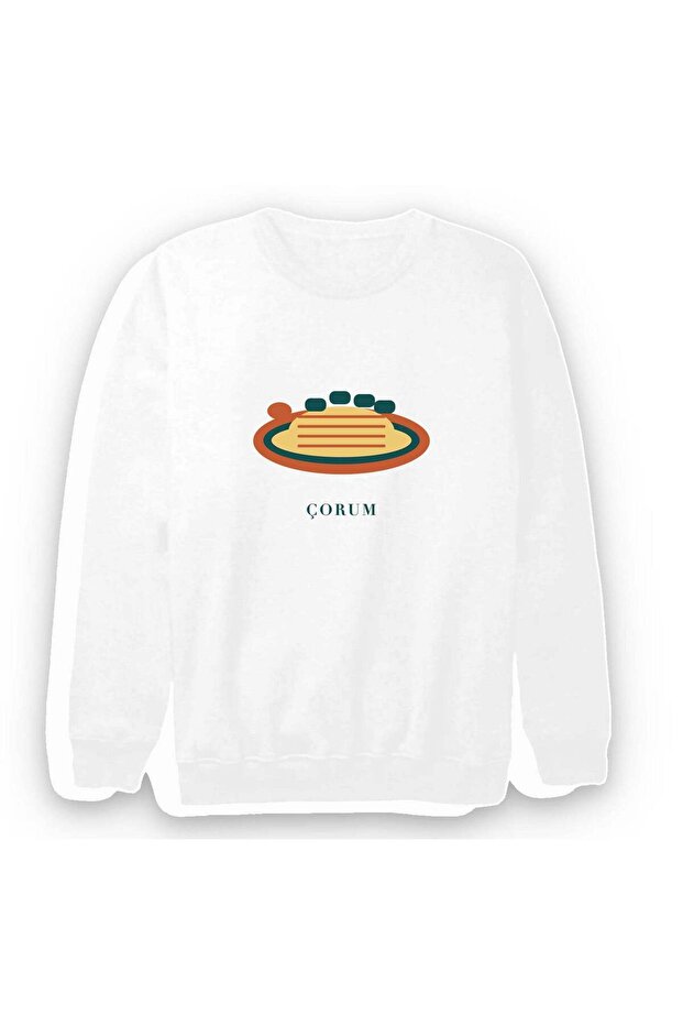 Çorum İskilip Printed Unisex 100% Cotton Sweatshirt