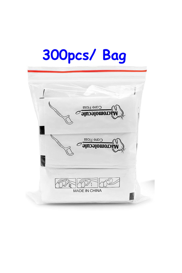 300pcs JNSUR 600 Count Individually Wrapped Floss Picks Portable Dental Floss Picks Teeth Sticks Ora