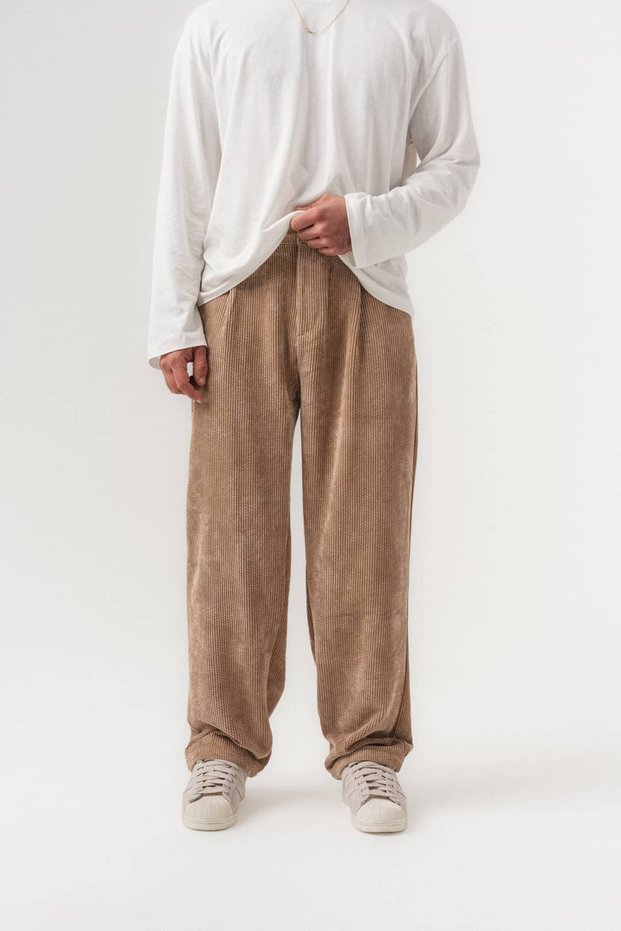 Cordguard Velvet Fabric Thick Ribbed Men's Trousers