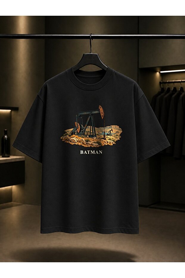 Batman Raman Petrol Printed Unisex 100% Cotton T-Shirt