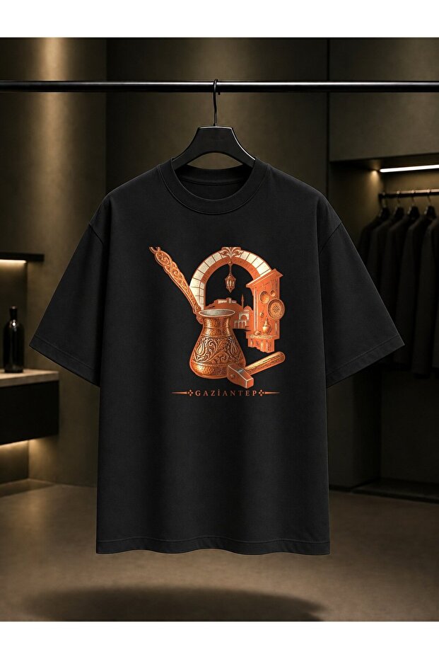Gaziantep Bakırcılar Çarşısı Printed Unisex 100% Cotton T-Shirt
