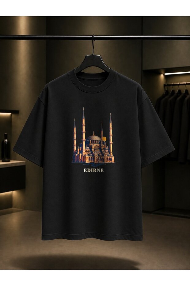 Edirne Selimiye Mosque Printed Unisex 100% Cotton T-Shirt
