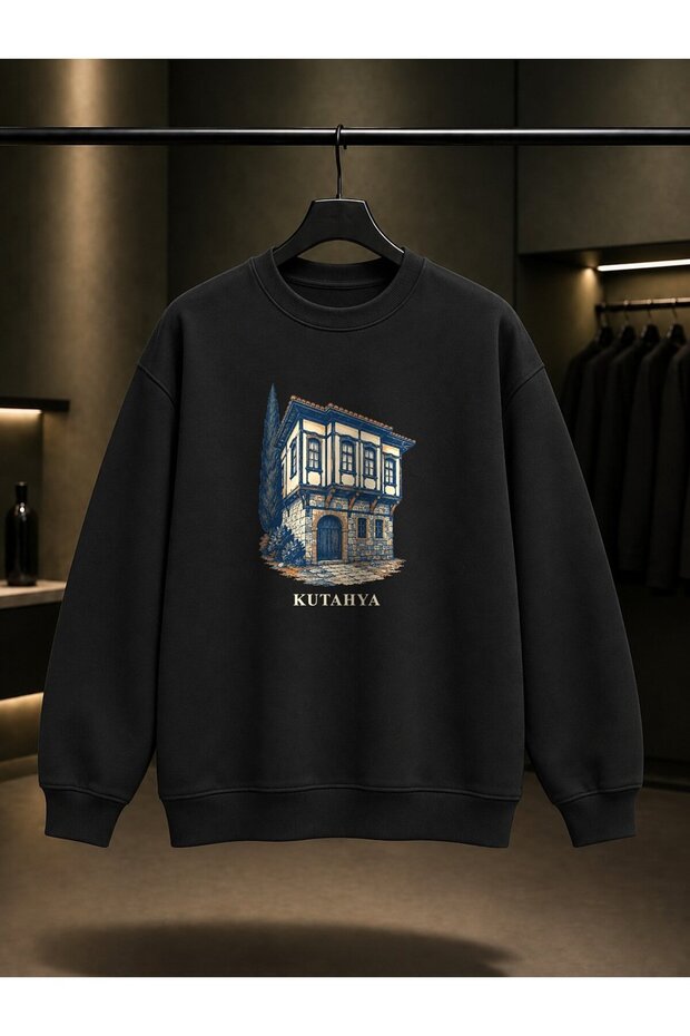 Kütahya Germiyan Street Printed Unisex 100% Cotton Sweatshirt