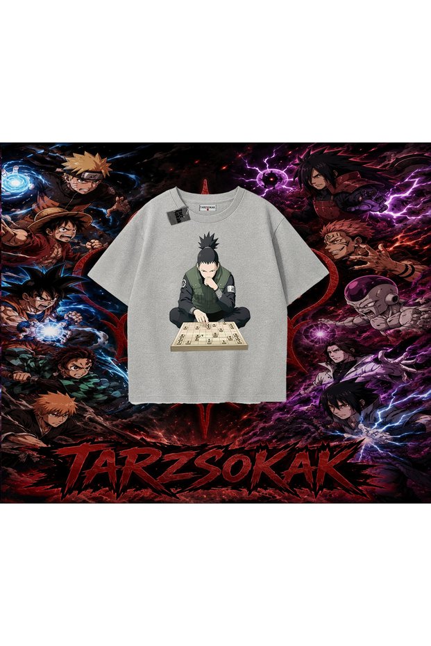 Shikamaru Nara Naruto Anime Character Oversize Unisex T-Shirt White
