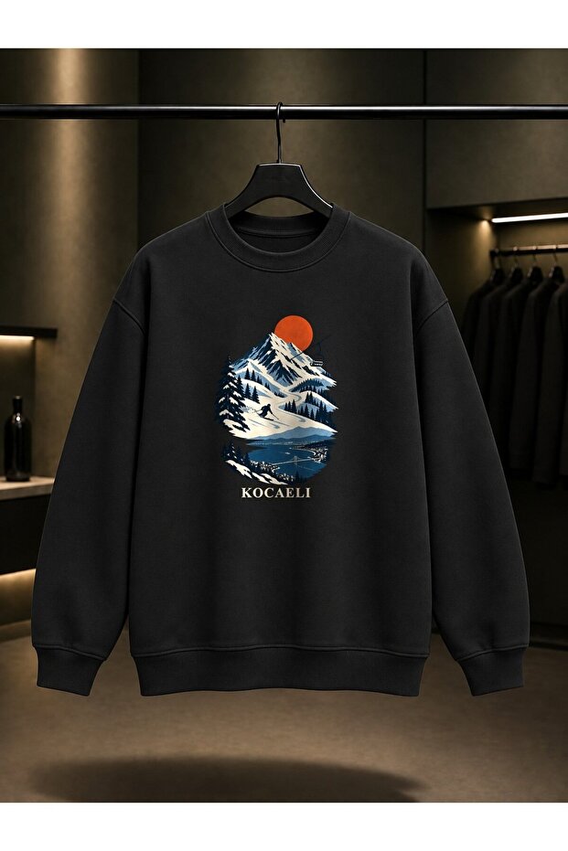 Kocaeli Kartepe Ski Printed Unisex 100% Cotton Sweatshirt