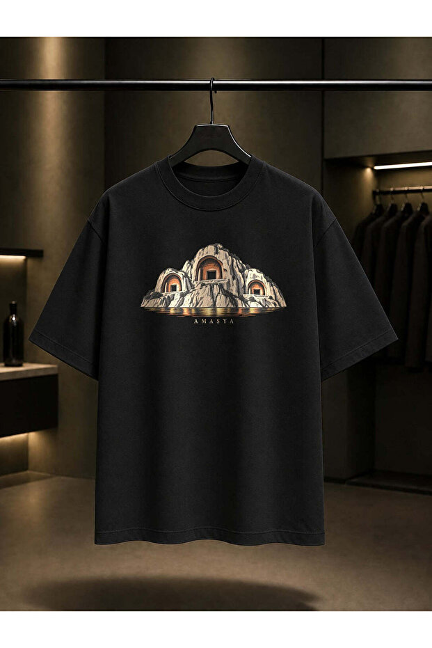 Amasya King Kaya Tombs Printed Unisex 100% Cotton T-Shirt