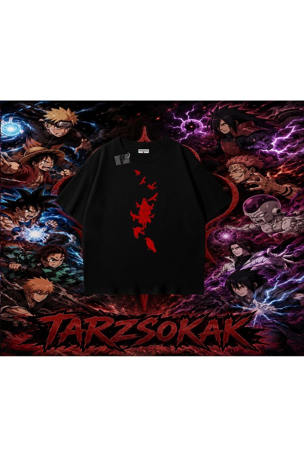 Itachi Uchiha Naruto Anime Character Oversize Unisex T-Shirt White
