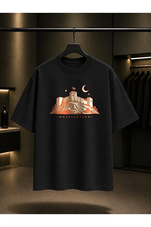Gaziantep Castle Printed Unisex 100% Cotton T-Shirt