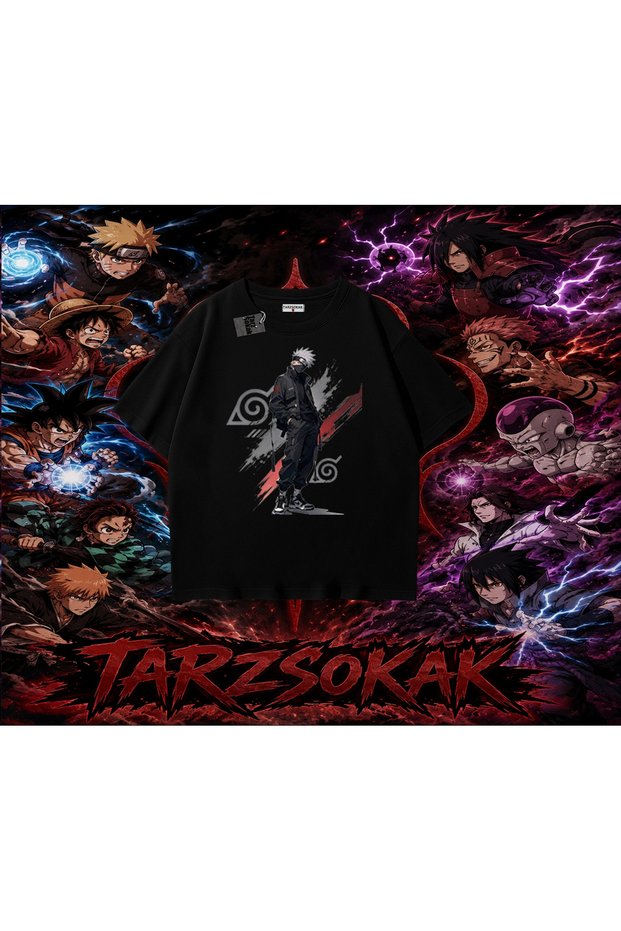 Kakashi Hatake Naruto Anime Character Oversize Unisex T-Shirt White