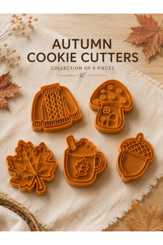 Autumn Themed Cookie Mold Set Autumn