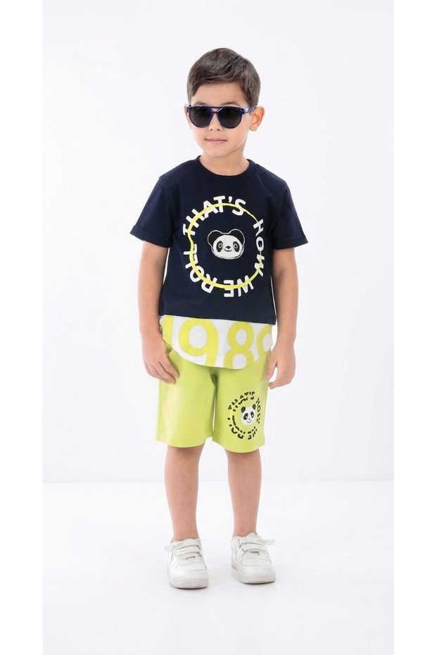 Panda Boy's Shorts Set