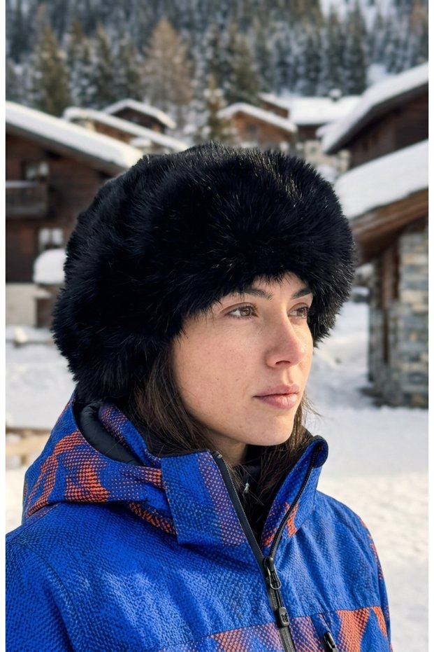 Plush Siberian Ushanka Winter Women's Hat - Gray Faux Fur Cold-Proof Wind-Cutting Luxury Furry Ushanka