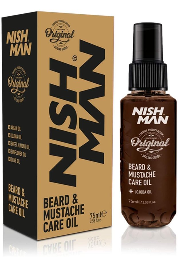 Beard Oil with Argan and Jojoba Oil 75 ml | Nourishing Oil with Jojoba and Argan for Sensitive Skin, Natural and Plant Based