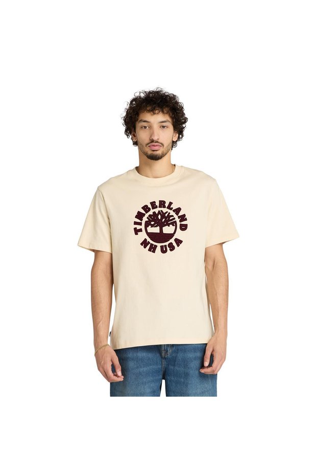 Holiday Front Graphic Men's Beige T-Shirt