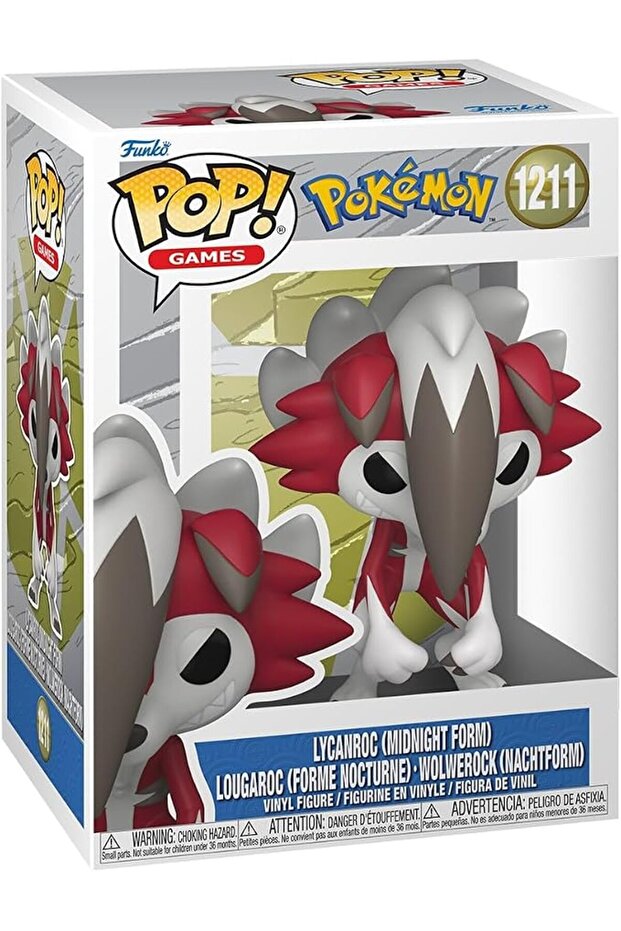 Pop! Games: Pokemon - Lycanroc (Midnight Form) Vinyl Figure