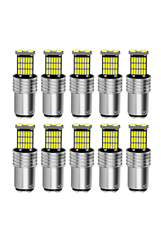 10pcs 1157 bay15d Super Bright 1156 BA15S 1157 BAY15D 4014 45Chipsets LED Signal Bulbs for Car Rear