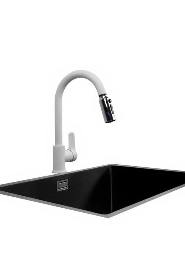 Glmbc Cl978-02 Lume 3-Way White Spiral Kitchen Faucet