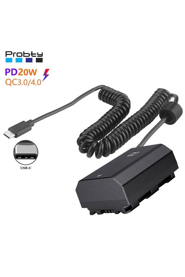 NP-FZ100 A7III Dummy Battery Adapter for Sony Alpha A7IV A6600 A7SIII A7C A1 FX3 A7R3 A7R IV,