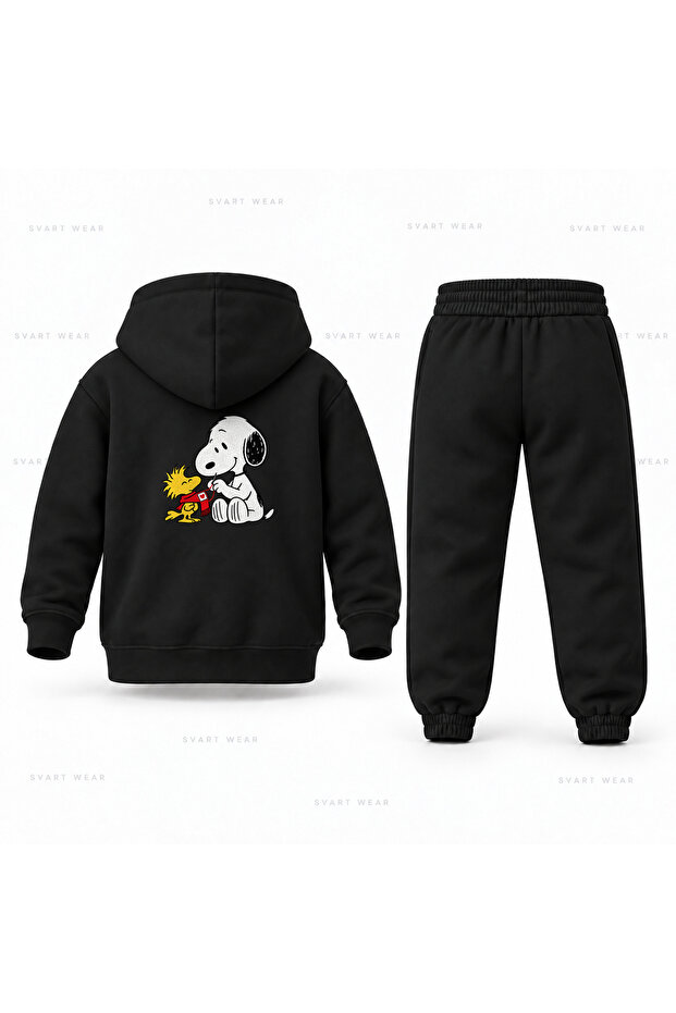 Snoopy Dikis Printed Children's Hooded Tracksuit Set