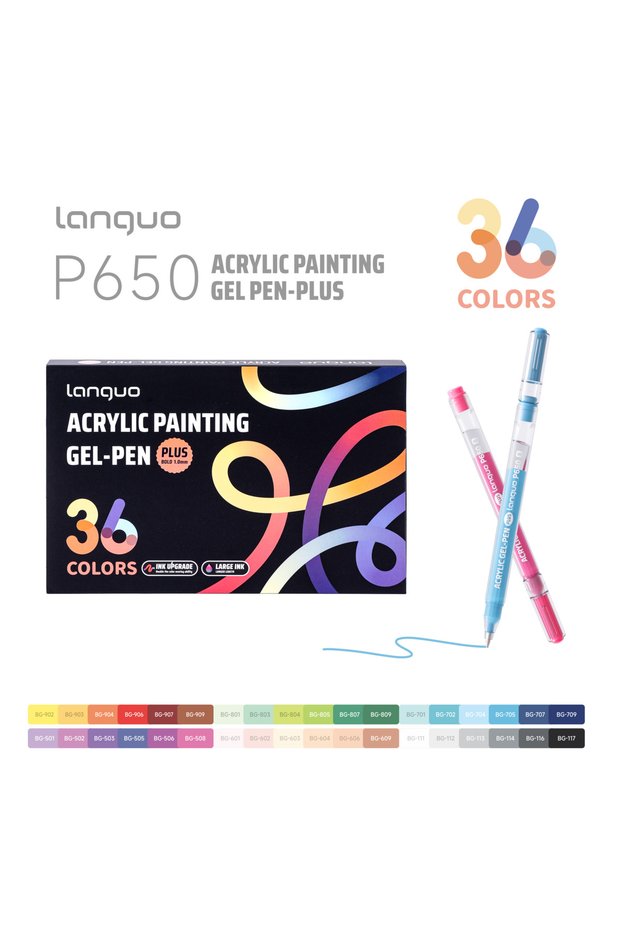 36 Colors Box Set Languo 6/24/36/54/72/90 Colors Acrylic Painting Handbook Pens Multi-Color Gel Pen