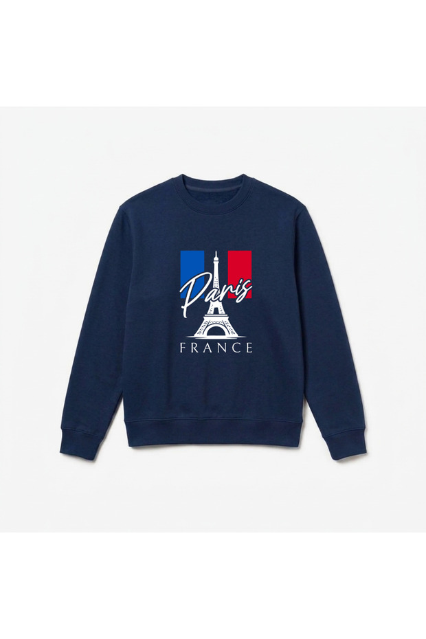 Paris Printed Premium Crew Neck Long Sleeve Sweatshirt