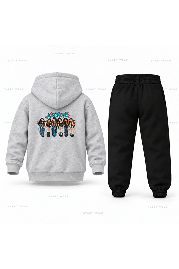 Katseye Final Selami Printed Children's Hooded Tracksuit Set
