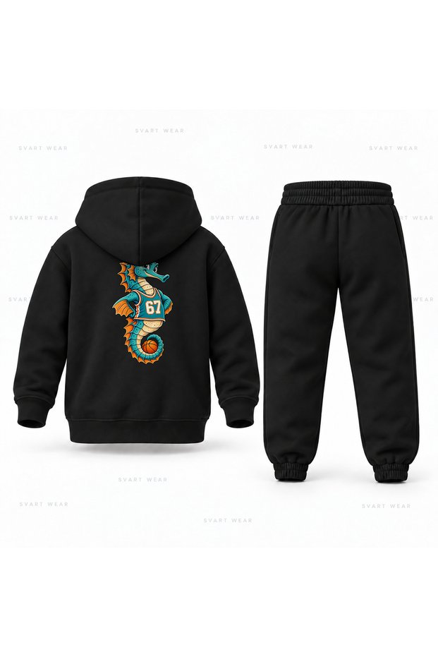 Six Seven 67 Denizati Printed Children's Hooded Tracksuit Set