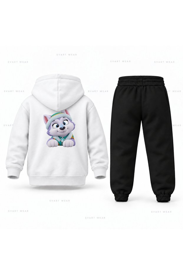 Paw Patrol Everest Ice Crystal Printed Children's Hooded Tracksuit Set