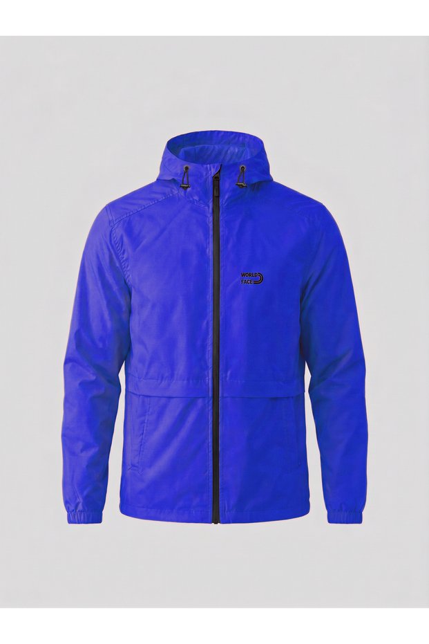 Water and Wind Resistant Unisex Raincoat with Mesh Zipper Pockets
