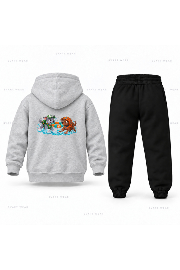 Paw Patrol Rocky Zuma Printed Children's Hooded Tracksuit Set