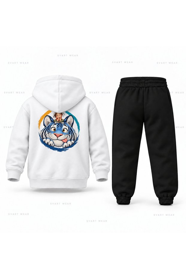 Kpop Demon Hunters Derpy Sussie Window Printed Kids Hoodie Set