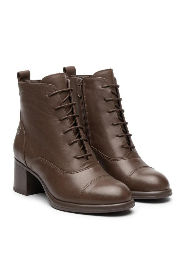 8085 coffee genuine leather women's boots