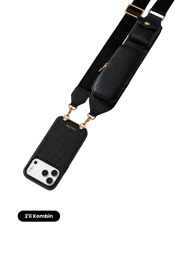 Hera iPhone 18 Pro Max / 17 Pro Max Compatible Magsafe Case, Set of 2 with Crossbody Glasses Case, Black