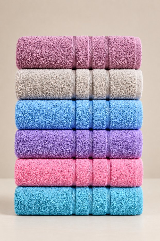 Barber Towel 50X90 cm Set of 6 Colorful Hairdresser Towels Hand, Face and Hair Drying Towels