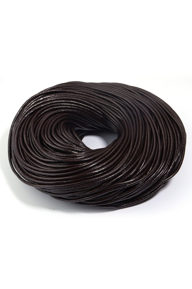 3mm X 5yards Dark Brown 1/1.5/2/2.5/3/4mm 3 Color Genuine Cow Leather Round Thong Cord DIY Bracelet