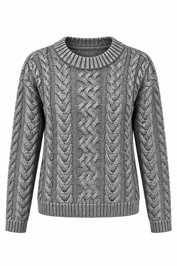 Silver Sparkling Hair Knit Sweater
