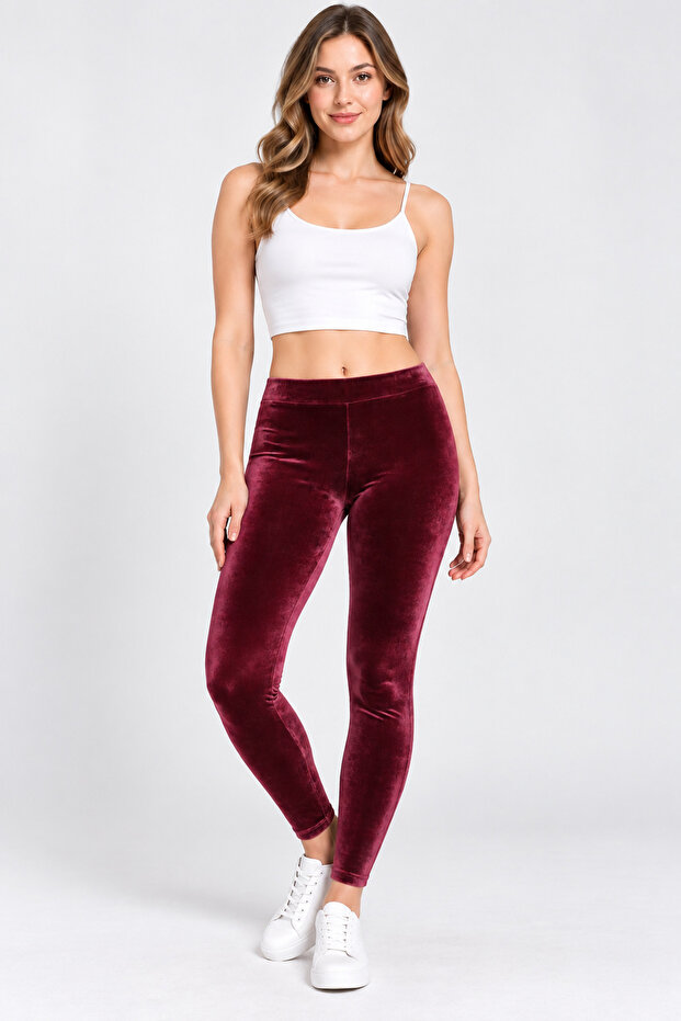 2 Pieces Women's Velvet Lycra Long Tights