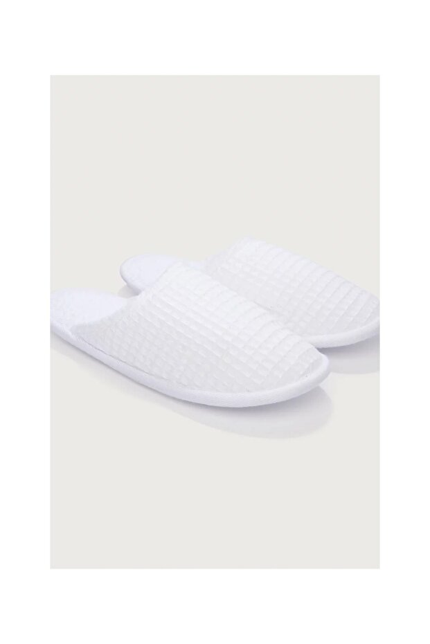 Organic Cotton Waffle Patterned Unisex House Slippers