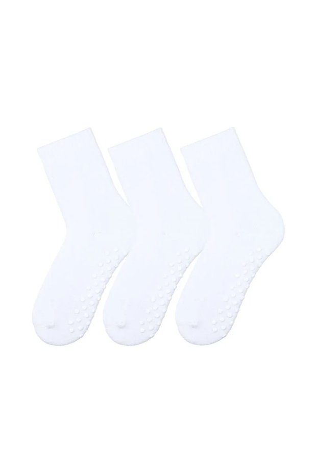 3-Piece Cotton Towel (Thick) Seamless Plain Children's Socks