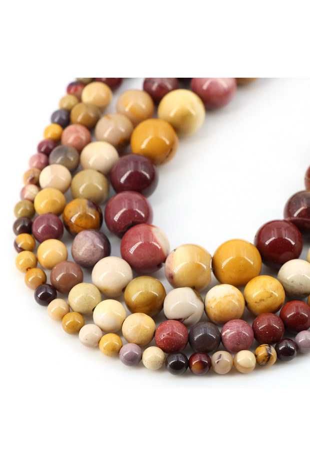 4mm (85-91 pcs) Mookaite Natural Stone Beads Blue Tiger Eye Crystal Amethyst Rose Quartz Gemstone Be
