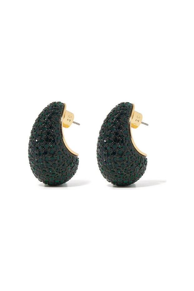 Pave Dome Earrings, Crystal Kup Style Earrings