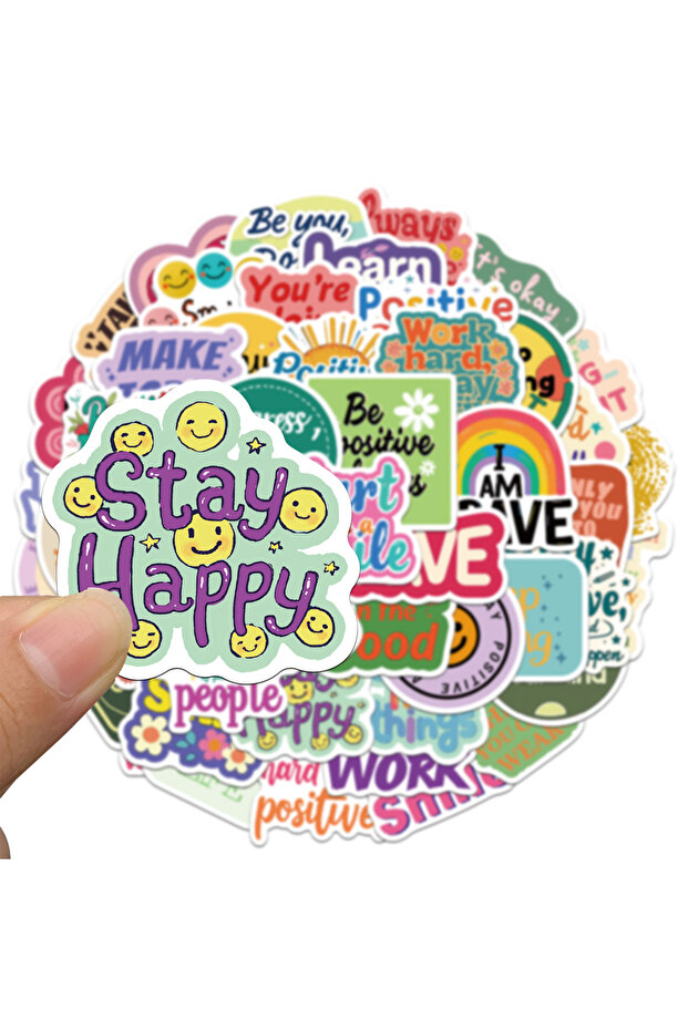 50PCS 50/100/200PCS Positive Confirmation Stickers Exquisite Hand Account Materials Phone Case Lapto