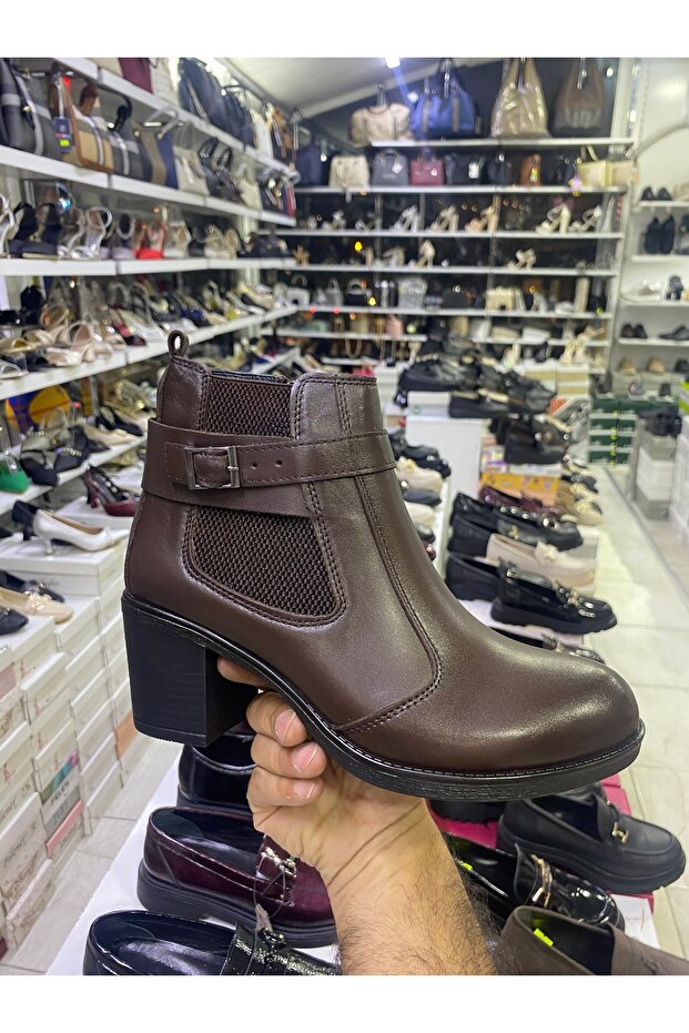 Genuine Leather Rubber Sole Wool Boots