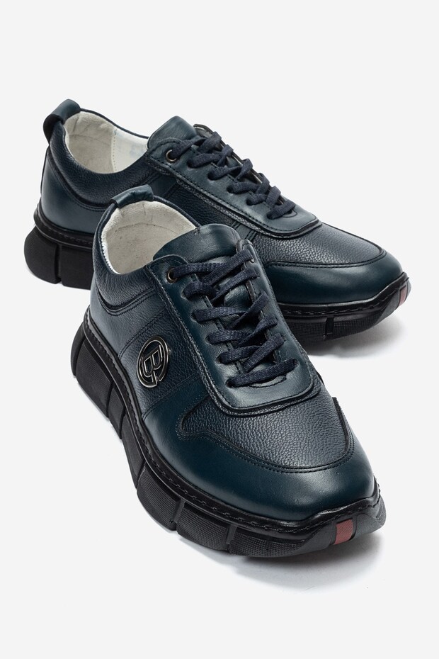 Genuine Leather, 4 Seasons, Inner and Outer Leather, 6 Different Colors, Men's Leather Sneaker Shoes